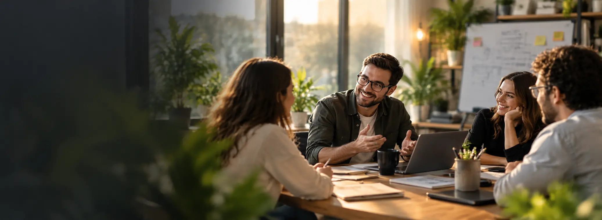 Team collaborating on a production system